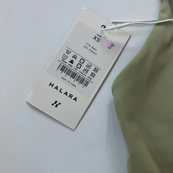 NWT HALARA Olive Green Sleeveless Mini Dress with Shorts Women Size XS - Picture 4 of 7